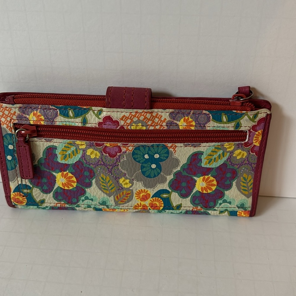 Fossil Wallet Floral Multi Color Faux Leather - image 2